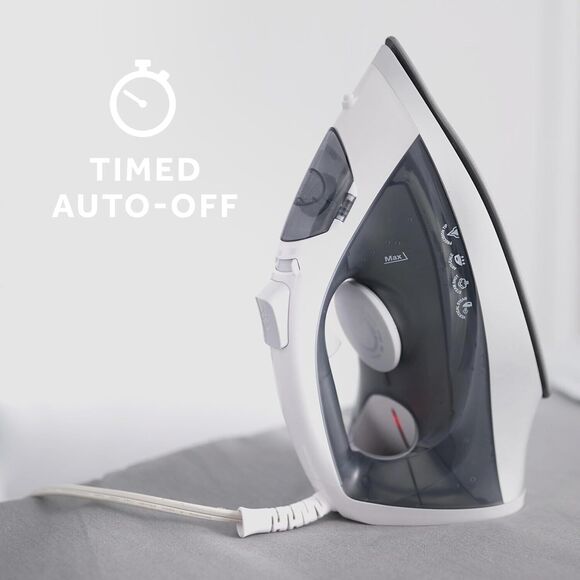 SUNBEAM CLASSIC STEAM IRON, NON-STICK PLATE W/PRECISION TIP #32610003 OPEN BOX - Picture 9 of 16